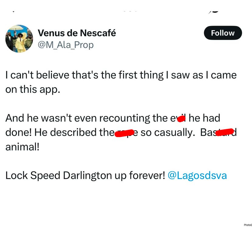Nigerians Angrily Calls For Speed Darlington Arrest After Admitting To R*ping 15yr Old Girl
