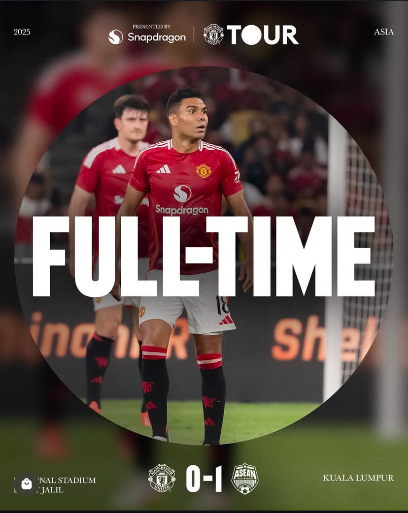 Loud Boos Echoes As Manchester United Loses 1-0 To Asean All Stars