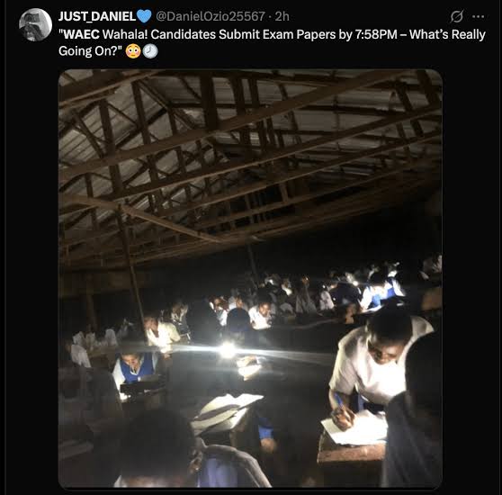 Outrage as WAEC make students write papers at Night 