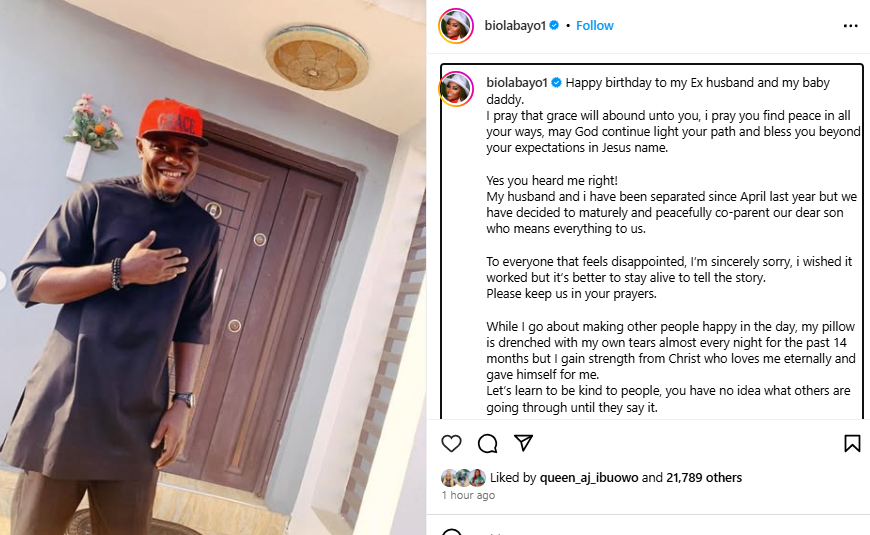 Actress Biola Adebayo Annouces End To Her Marriage In The Most Uncoventional Way!
