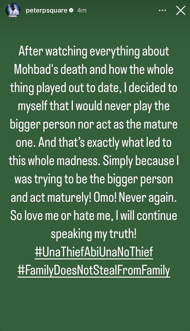 “You Thief Abi You Nor Thief” - Peter Okoye Challenges Brother Jude As Fraud Case Continues