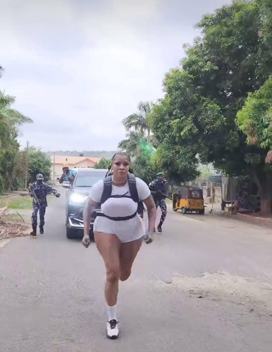 Nigerian Police Issues Statement Regarding Viral Video Of Angela Okorie Jogging With Armed Policemen