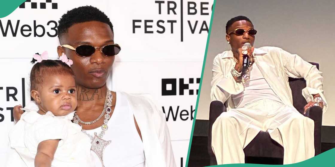 Wizkid Showoffs His Daughter For the First Time at Tribeca Premiere