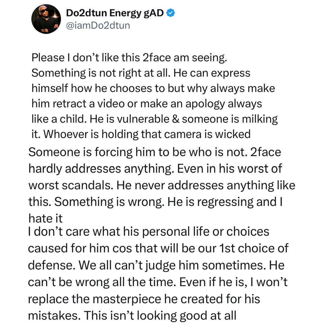 OAP Dotun Reacts To 2baba’s Apology Video For Saying A Man Is Not Built To Remain With One Woman