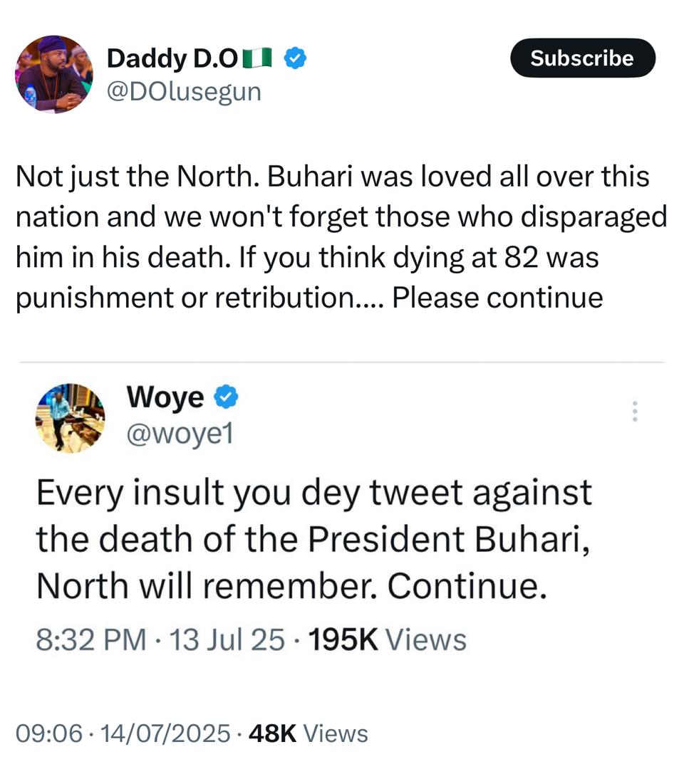 Tinubu’s Aide Blast Nigerians Celebrating The Death Of Former President, Buhari!